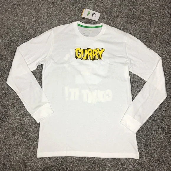 Under Armour Steph Curry X Sesame Street Count Men Long Sleeve Shirt Sz XL
